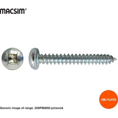 SCREW STS PAN COMB PH/SQ ZINC 10 GA X 1/2 ( 12MM) 